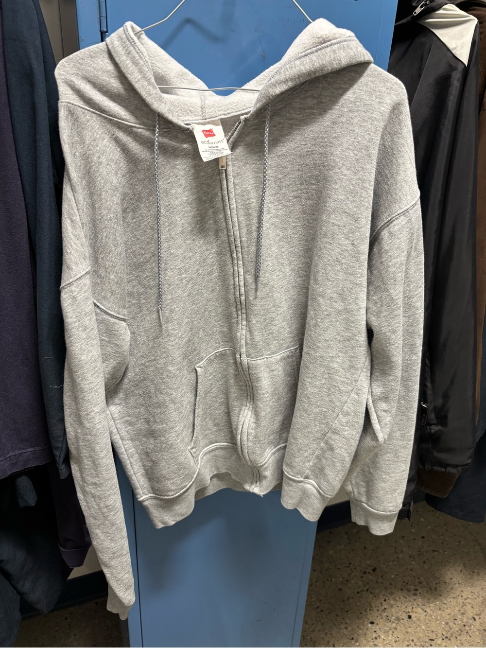 Hanes Light Gray EcoSmart Full-Zip Hoodie